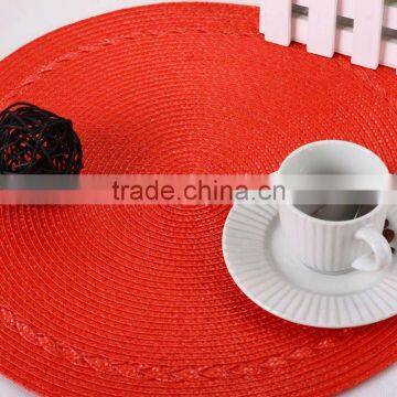 red placemats/round pp placemats/tablemat for dinner set