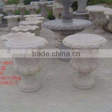 China cheap large granite flower pot garden decorations