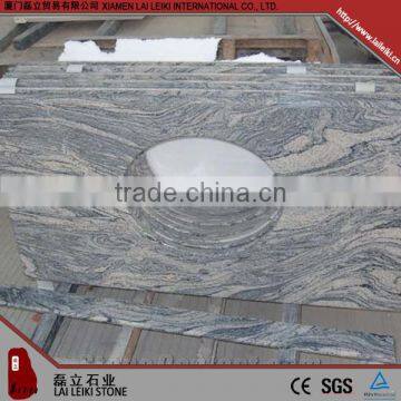 Prefab Various Shape China Juparana Polished Granite Bathroom Countertop photo-4