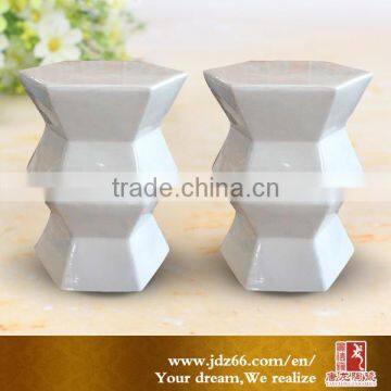 Flower and Birds Design White Ceramic Garden Stool photo-4