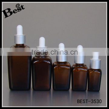 all size 15ml 20ml 30ml square glass dropper bottle amber color skin care oil 30ml dropper bottle