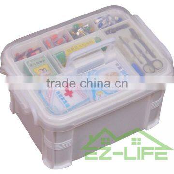 2016 Hot Sale Plastic New Design Home Colorful Thicken Stack-able First Aid Kit Medical Hard Empty Packaging Storage Box