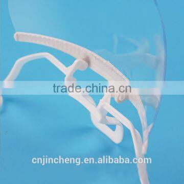 Turn Over Holder Protective High Quality Customized Logo Antibacterial Catering Transparent Clear Plastic Face Mask photo-6