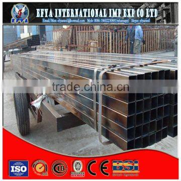 carbon steel welded black square / rectangular steel pipe