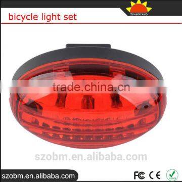 Wholesale Bicycle 1W White Front Bike Light 5 LED Red Rear Tail Lights Bicycle Light Set photo-2