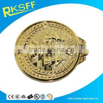 Round Shape Golden Metal Medals for Souvenir photo-2