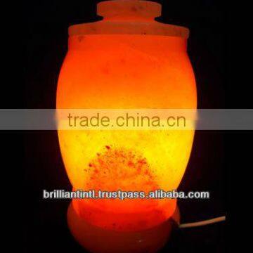 Himalayan Natural rock Salt Lamp Glowing lamp with cord and bulb