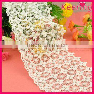 Fashion water soluble 100% cotton lace trimming wholesale WLC-129