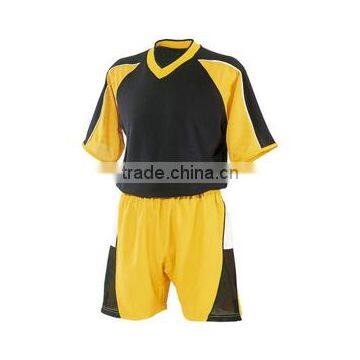 yellow and smok black color Soccer Suit