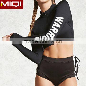 2017 New design wholesale fitness clothing with print design custom long sleeve tshirt