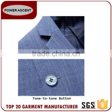 Latest Style Customer Design Mens Grey 2 Button Business Casual Suit Jacket Blazer photo-5