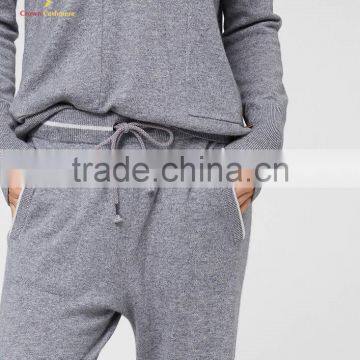 Casual Knitted 100% Pure Cashmere Pants photo-5