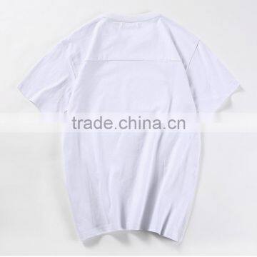 Fashion Blank White Tees Mens Curved Hem t Shirt for Men photo-3
