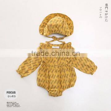 4pcs/lot Toddler Clothing Girls Rompers Leaves Princess Toddler Boys Ruffles Jumpsuit Baby Clothes photo-3