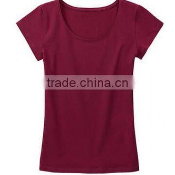 Wholesale 100% Cotton Blank Woman t Shirt 2016