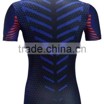 OEM Factory Slim Fit Workout Clothes Gym Wear Men Dry Fit T Shirt photo-3