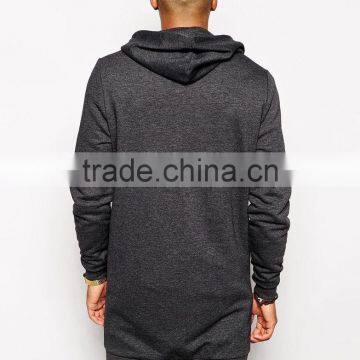 Oem Plain Mens Tall Hoodies With Side Zip,tall Hoodies Wholesale, Long Hoodie photo-4