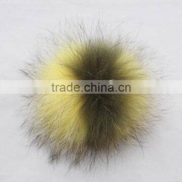 Myfur China Hot Selling High Quality New Dyed Raccoon Fur Balls