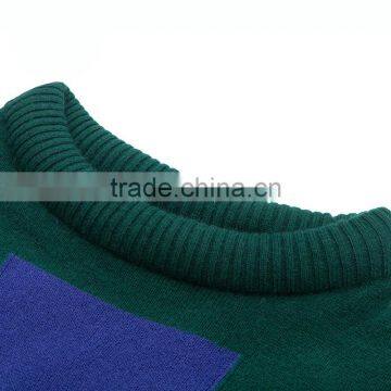 2017 New Style Geometric Design Women Green Color Pullover Sweater photo-4