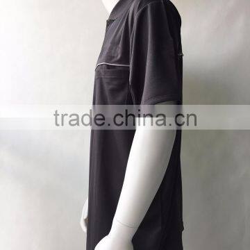 Wholesale 100% Polyester Plastic Buttons Micro Mesh Blank Safety Polo Shirt photo-3