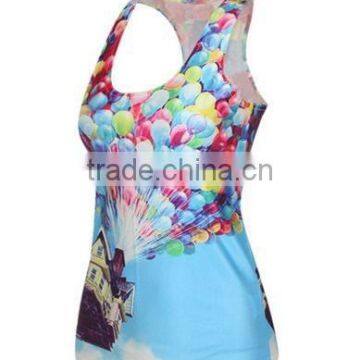 Coloured Balloon Digital Printing Women's Tank Top photo-2