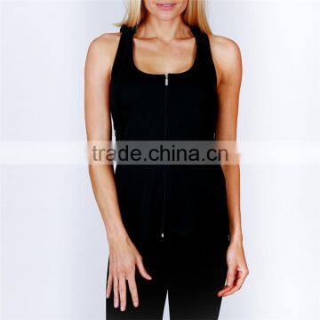 2016 Guangzhou Colorful Fashion Latest Women 100% Polyester Zipper Ladies Long Tops For Leggings photo-3