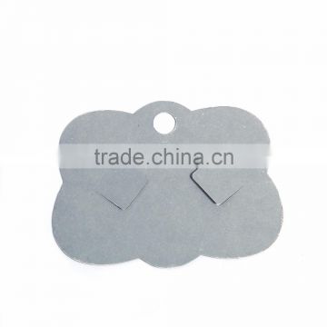 Paper Jewelry Display Card Cloud Gray 8cm(3 1/8") x 6cm(2 3/8"), 1 Piece