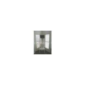 Horizontal Louver Indoor Window Shutters White For Plantation