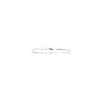 Small Marquise White Ceramic Silver Bracelet With Sterling Silver , 19cm CSB0871