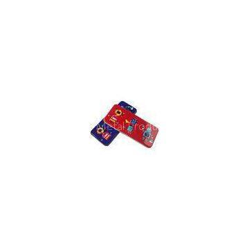 Painting Red / Black Pencil Tin Box / Tin Plate Case , 0.35mm Thickness