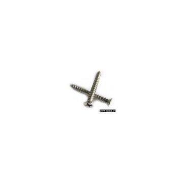 Pan head with slotted self-tapping screw