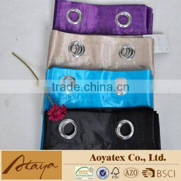2015 the newest colourful popular 100% polyester curtain with plastic