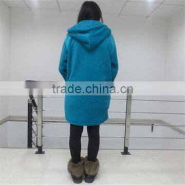 Embosse polyester Flannel Fleece thick Robes for winter