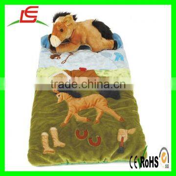D416 Fashion Cute Plush Horse Toy Sleeping Bag For Kids