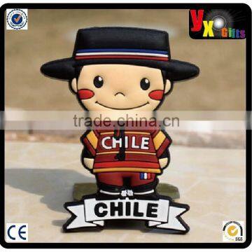 TOURIST SOUVENIR Rubber FRIDGE MAGNET ----- Chile Boy