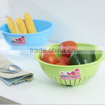 Plastic round shape kitchen plastic fruit storage basket