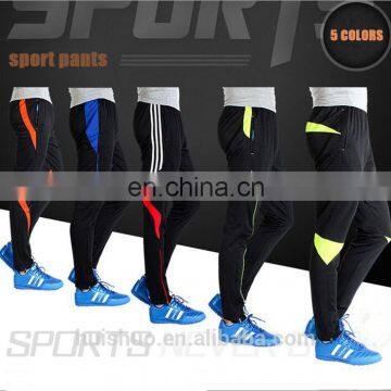 2016 new soccer training pants cheap mens sports polyester track pants