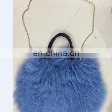 new design women white lamb fur shoulder bag /lady's bag