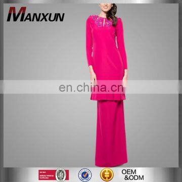 Hotsale Beading Abaya High Quality Baju Kurung With Hijab Muslim Long Maxi Dress