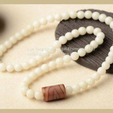 Original Elegant Natural Baiyu, Bodhi Root Hand String, Men and Women Simple Garden Wind Bracelet, National Style photo-3