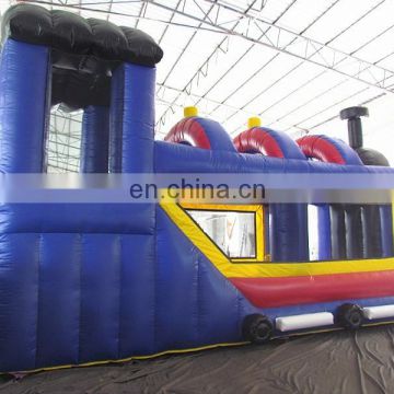 Inflatable cartoon train combo with bounce slide inflatable amusing