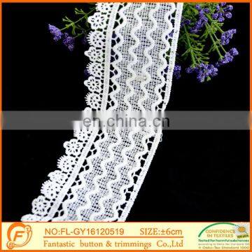 Trimming laces And White fabric lace Waves Wholesale Lace Manufacturer