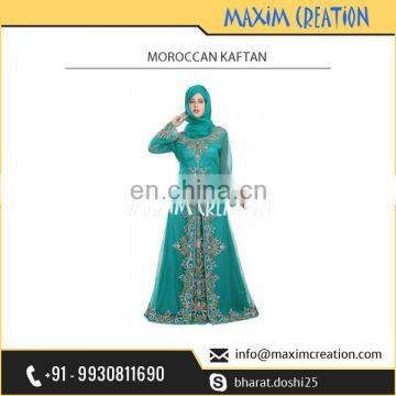 Superior Quality Material Made Moroccan Kaftan having Hand Embroidery Available at Affordable Rate