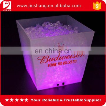 2016 New custom 10L square led ice bucket with buttery