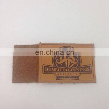 Pu Handmade Custom Metal Logo Leather Clothing Label for Garment photo-4