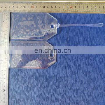 clear soft thick pvc price tag card holder vertical size at 12*9cm