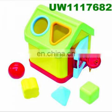 Shape Sorting Cube - Classic Wooden Toy With 12 Shapes