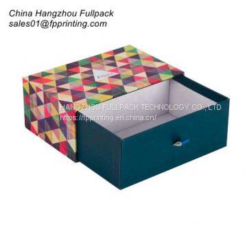 Drawer Type Rigid Cardboard Paper Packaging Box / Gift Box