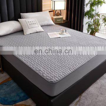 Microfiber 100% Polyester Waterproof Mattress Protector Multi Solid Color Quilted Style photo-4