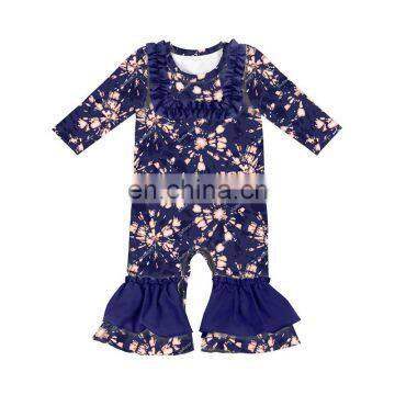 Ruffle Bodysuit Girls Clothing Boutique Tie Dye Romper photo-5